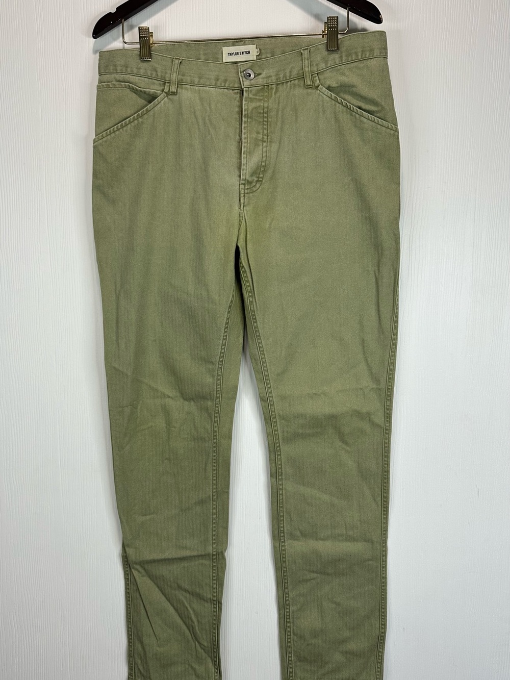 Taylor Stitch Men’s The Camp Pant Olive Slim Straight Pants